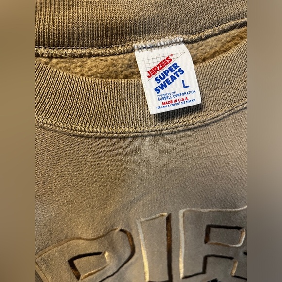 Vintage 90s PIR Racing Phoenix Tan Crewneck Sweatshirt Jerzees Size Large - Picture 2 of 2